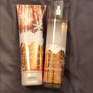 Snowflakes and cashmere bath and body